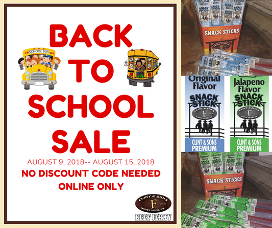 Back to School Sale 8-9-18--8-15-18