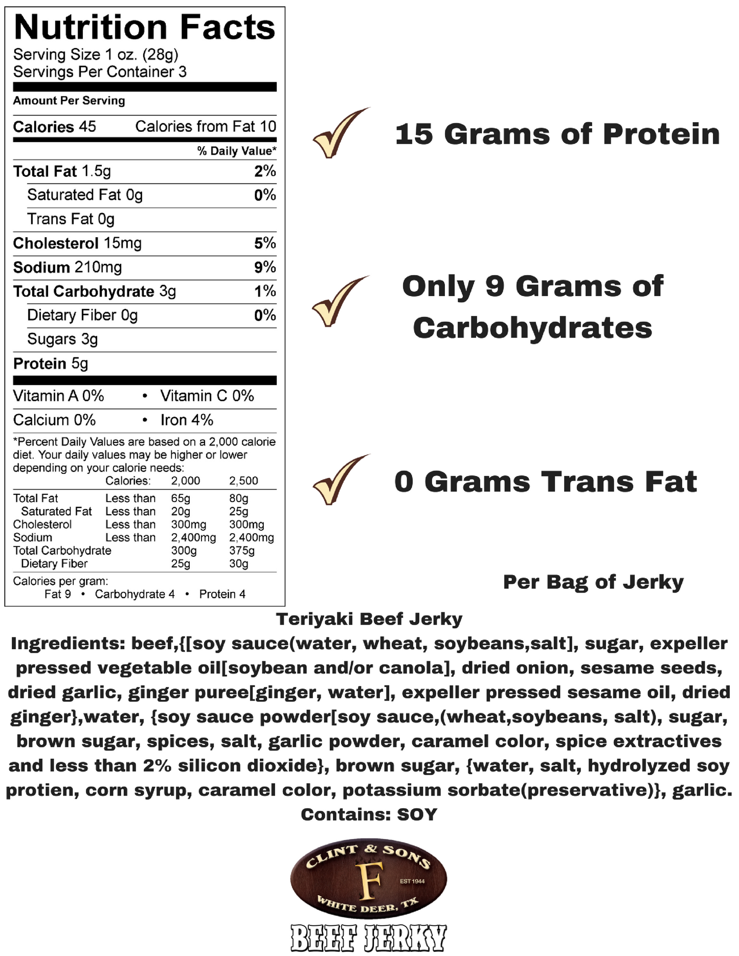 Teriyaki Beef Jerky