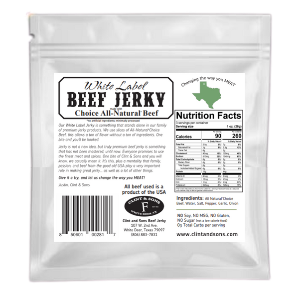 White Label Beef Jerky